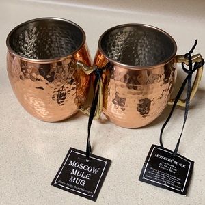 Set of 2 Moscow Mule Copper Mugs